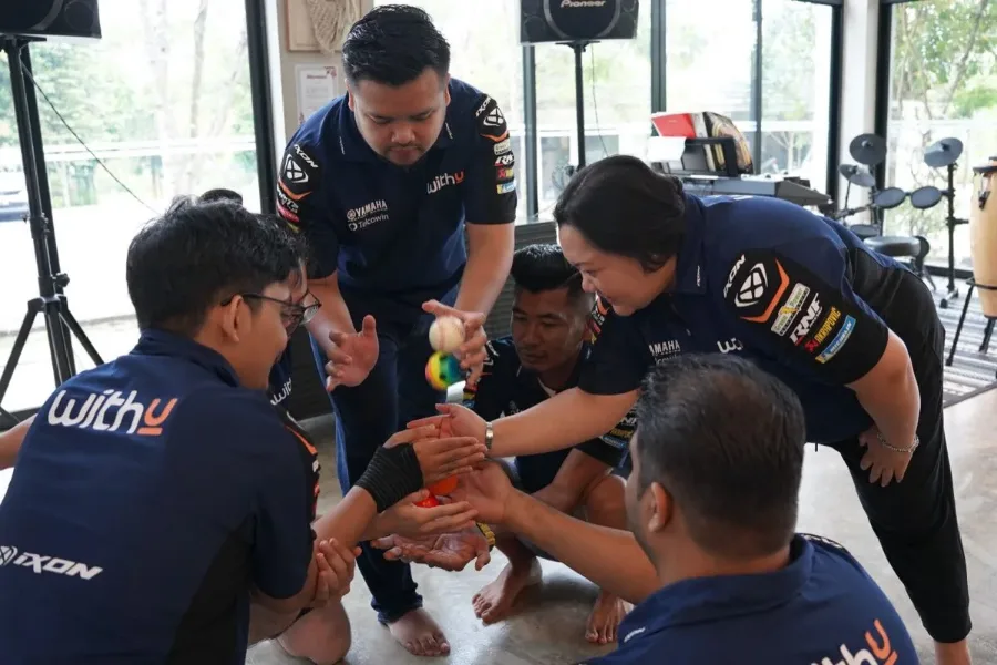 Telcowinners at a team event