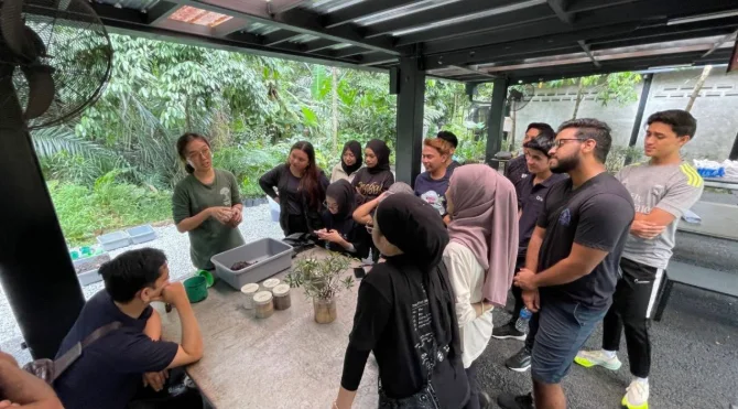Free Tree Society briefing the team on soil and seedling care