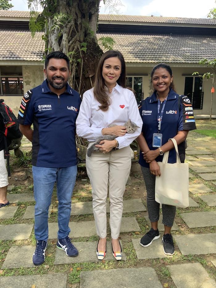 Telcowin volunteers with SPCA royal patron on World Animal Day